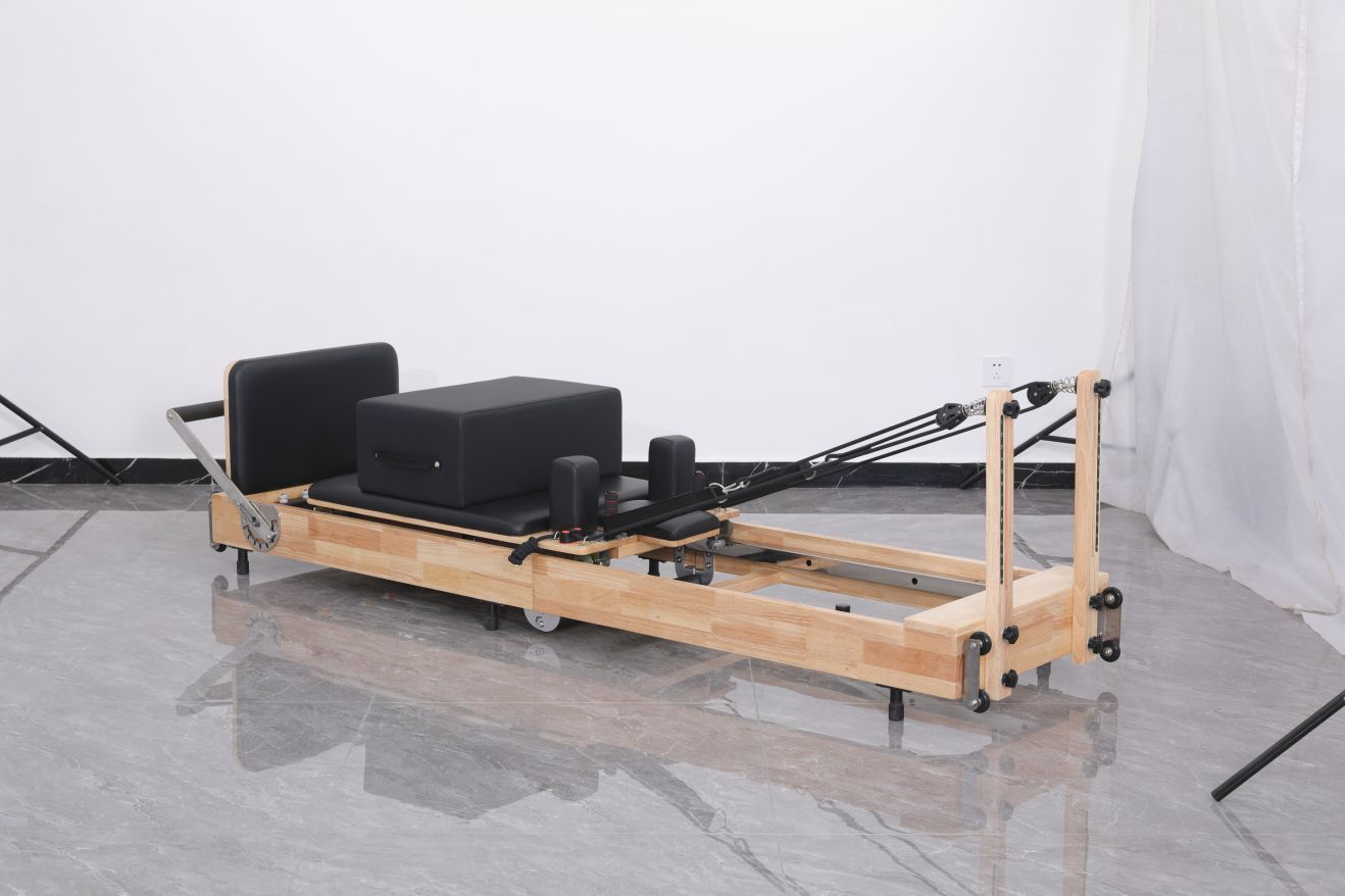 Foldable Pilates Reformer Wood White Bed - Nour Advanced by PersonalHour