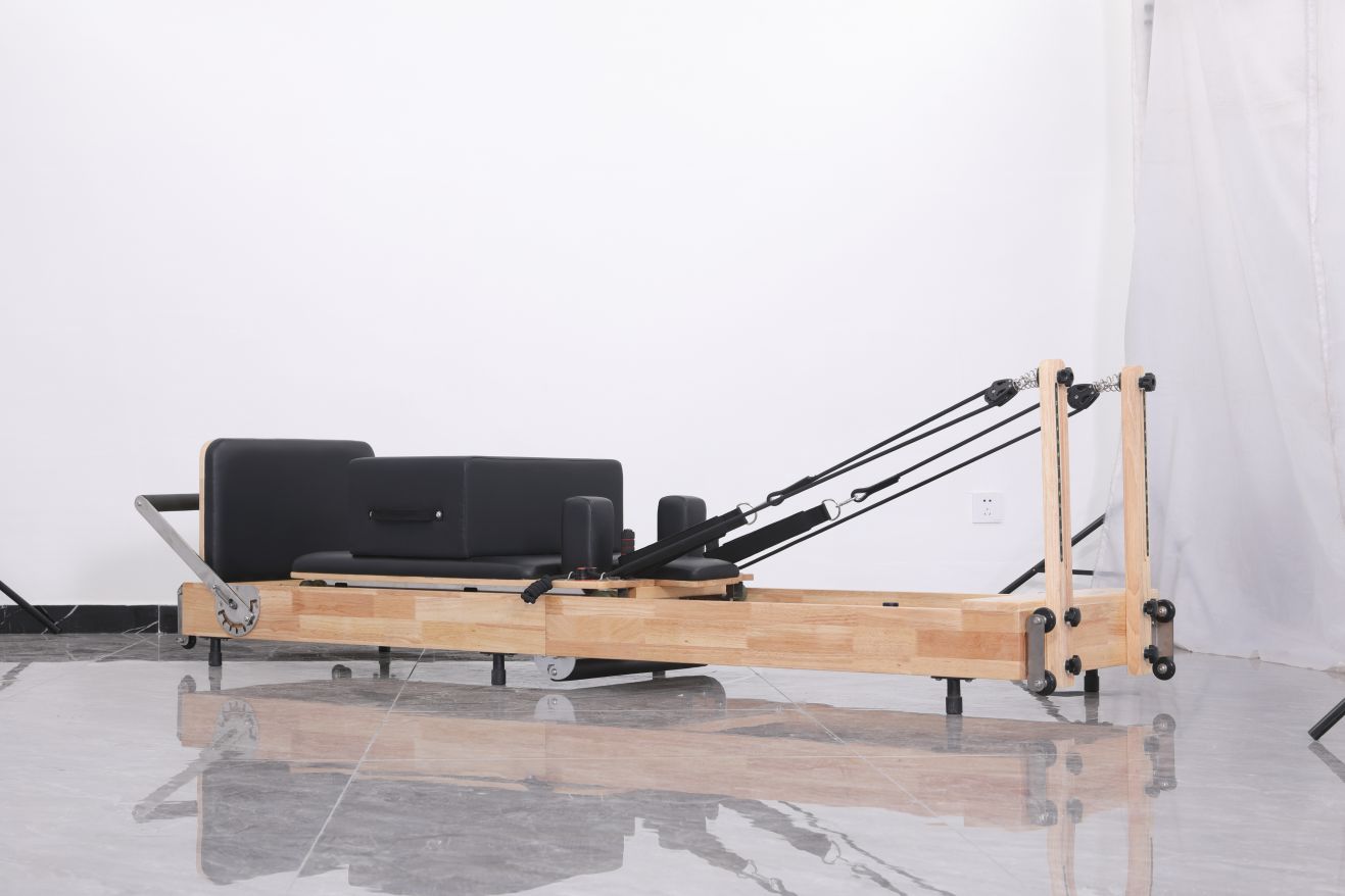 Premium Foldable Wood Pilates Reformer P6